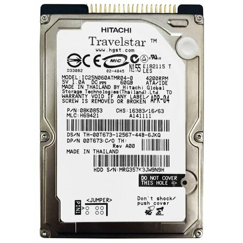 Жесткий диск Hitachi 318048-001 60Gb 4200 IDE 2,5