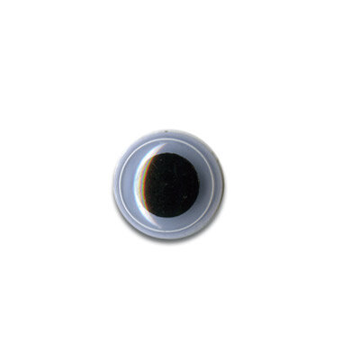Глаз круглый "HobbyBe" MER-6 с бегающим зрачком d 6 мм черно-белые