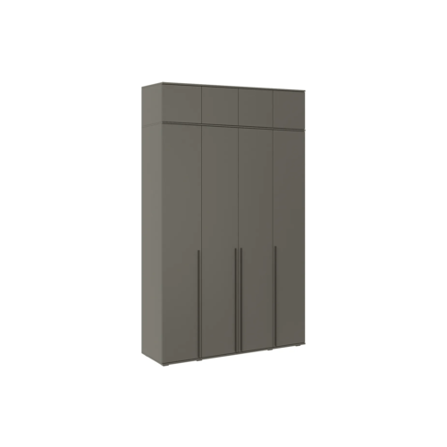 Норд Шкаф 4-х створчатый 1600 + Норд Антресоль к шкафу (1600) (графит)