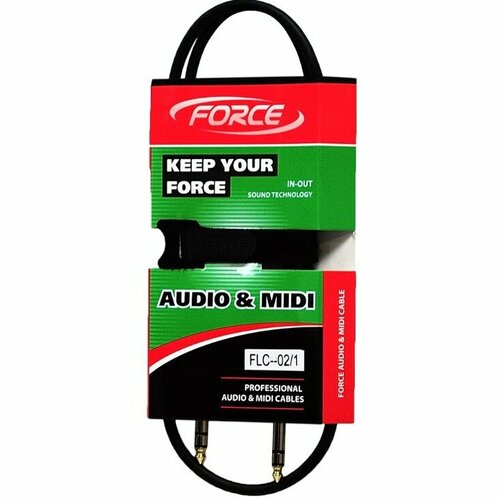 Кабель аудио 1xJack - 1xJack FORCE FLC-02/1 1.0m кабель аудио 1xjack 2xrca force flc 10 1 1 5m