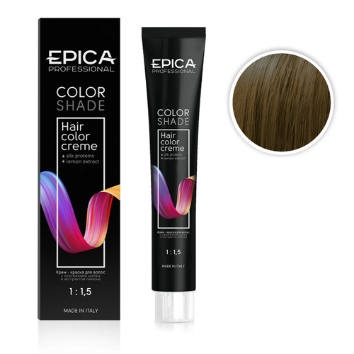 EPICA PROFESSIONAL, COLORSHADE, Крем краска для волос, тон 7.05 русый теплый шоколад, 100 мл