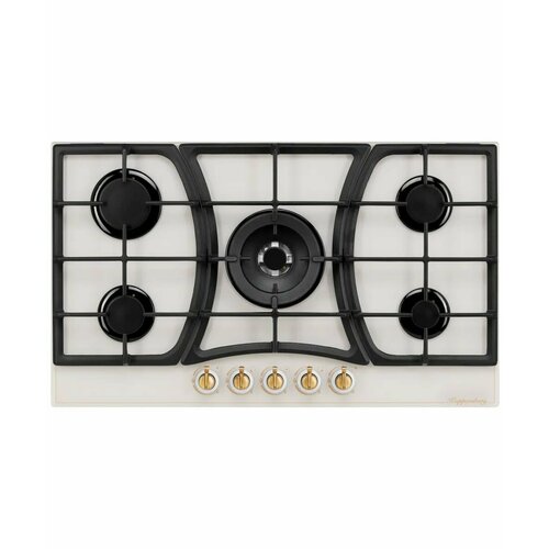 Газовая варочная панель Kuppersberg FG 903 W Bronze 860х510 5 конфорок 1 вок белаябронза 6640 7039000₽