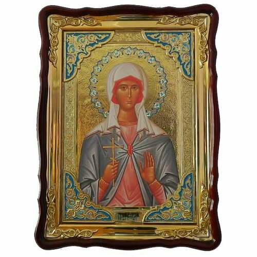 Храмовая икона Лидия Мученица в фигурном киоте 60 Х 80 см, арт ХБИ-255
