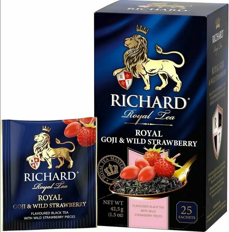 Richard Royal чай черный Goji & Wild Strawberry 25пак - 6 штуки - фотография № 3