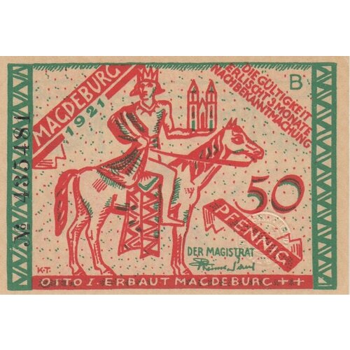 Германия (Веймарская Республика) Магдебург 50 пфеннигов 1921 г. (B) (2)