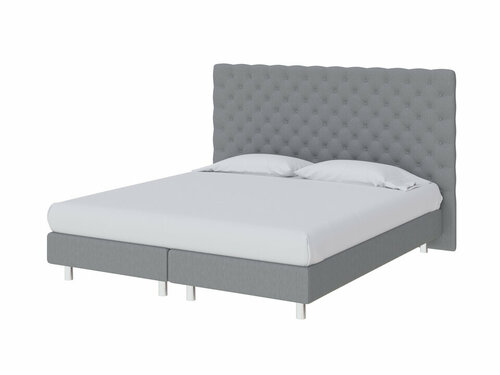 PROxSON Кровать Paris Boxspring Lift (Ткань: Рогожка Savana Grey (серый)) 160x200