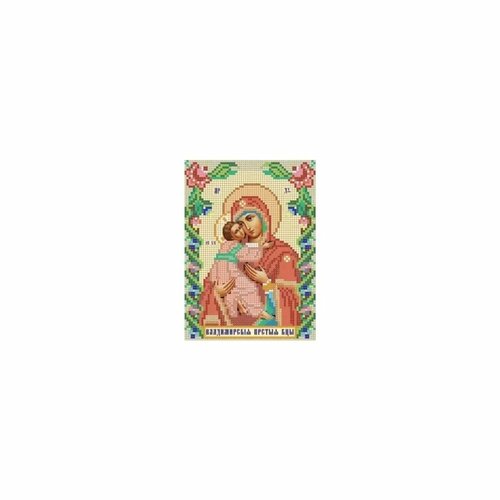 Владимирская икона божьей матери (13х18), схема на канве