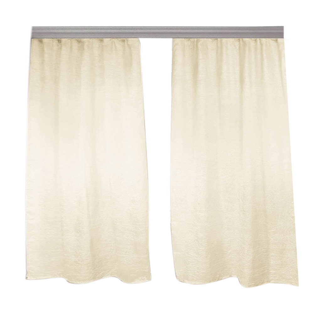 Штора тафта кремовая 135х260 см Casa Conforte Тергалет (2 шт.) (6178692)