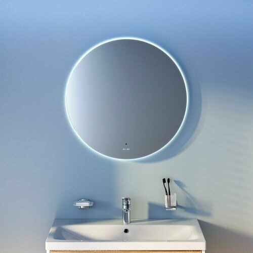 Зеркало для ванной AM.PM X-Joy M85MOX40651S круг, 65 см, LED-подсветка по периметру, бесконтактный ИК-сенсор, диммирование, еврокромка,