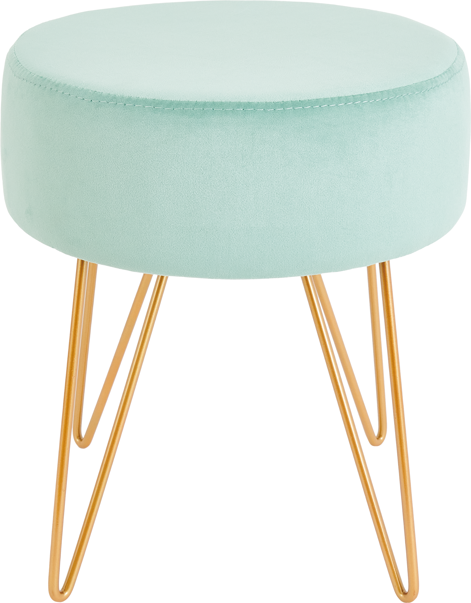 фото Табурет вельвет аквамарин 33х38 см