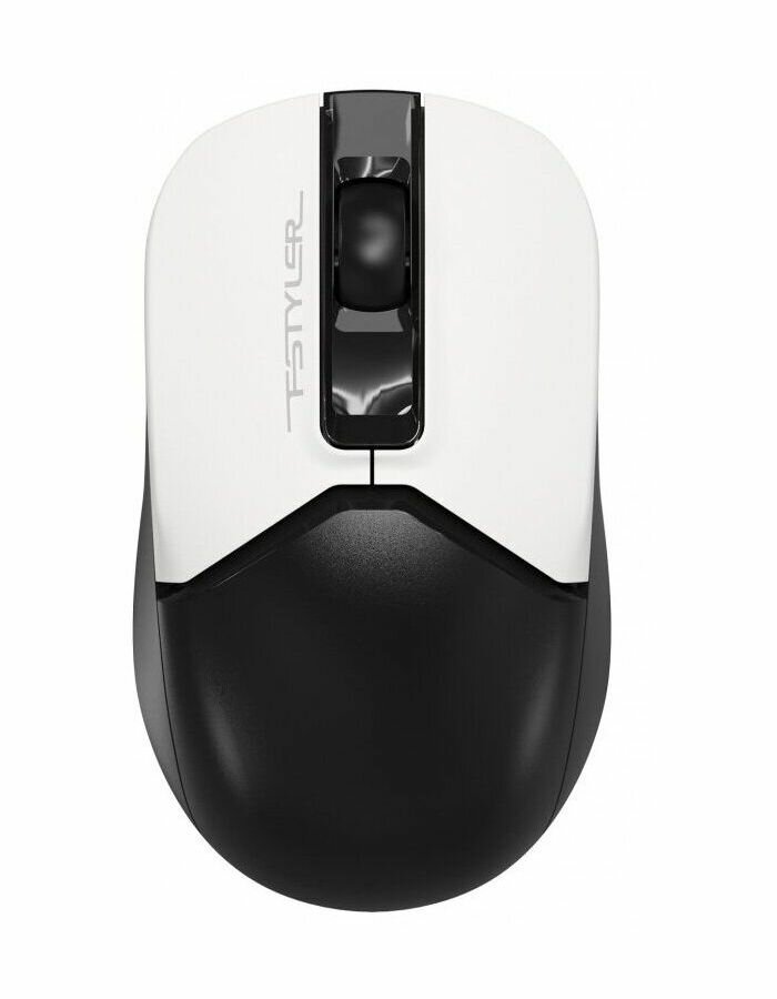Мышь A4TECH Fstyler FG12 Panda, оптическая, беспроводная, USB, белый и черный