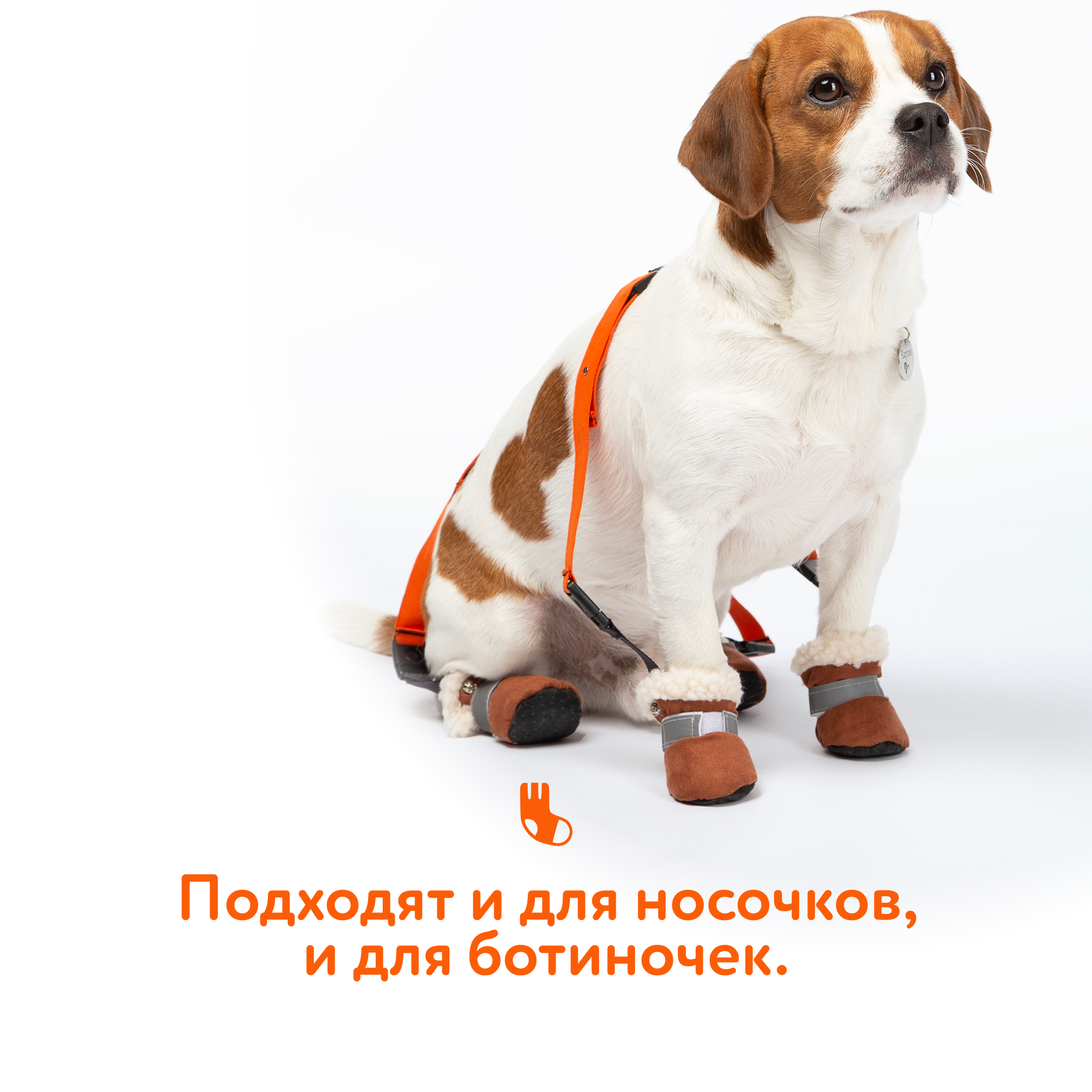 Подтяжки для собак для ботиночек и носочков размер M - фотография № 3