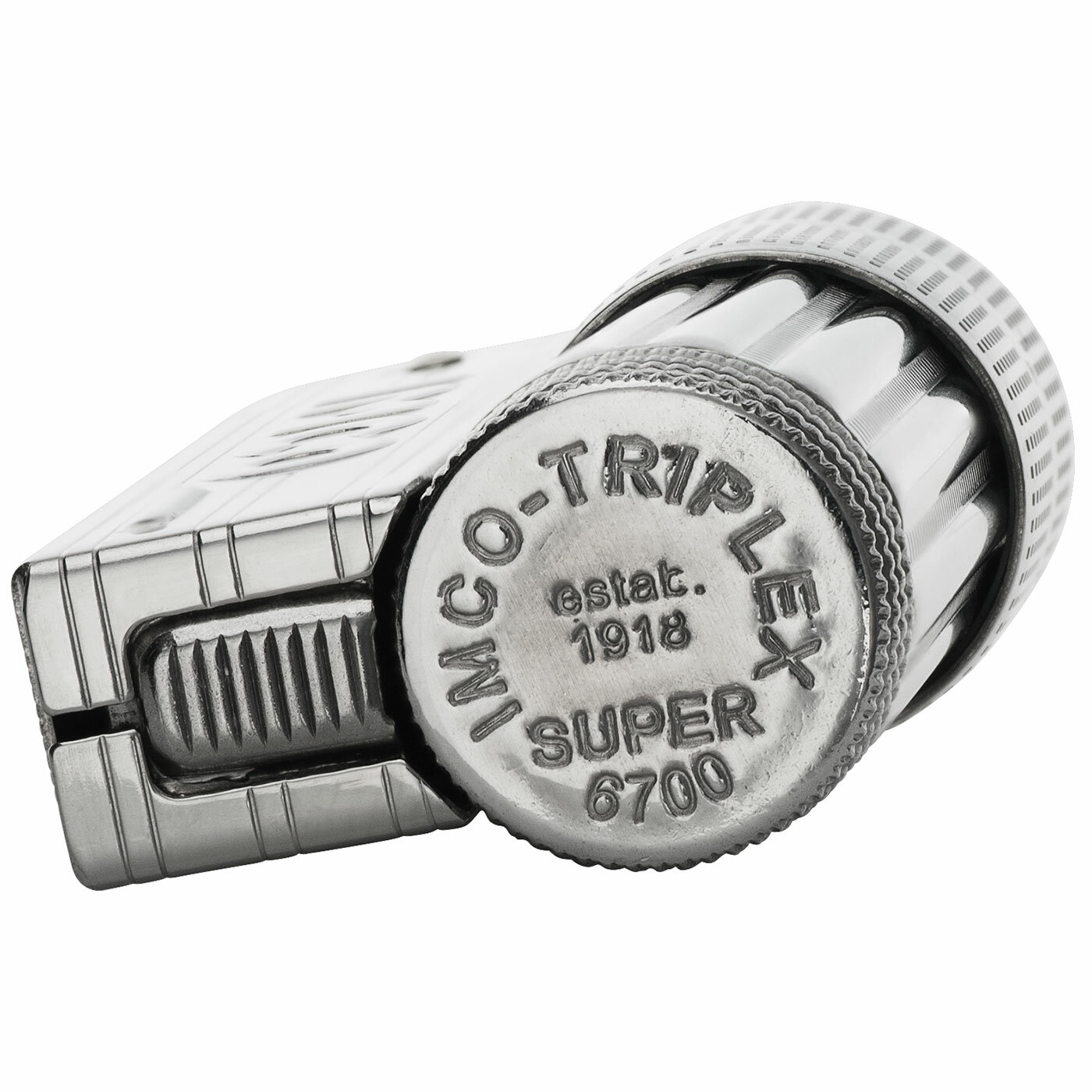 Зажигалка бензиновая IMCO Triplex Super 6700 Nickel IMCO logo - фотография № 3