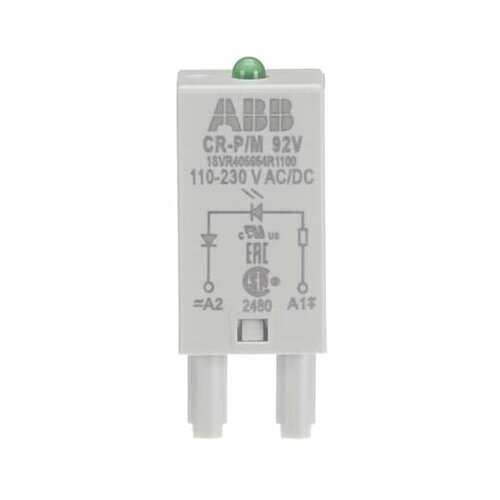 abb цоколь cr pss для реле cr p abb 1svr405650r1000 ABB CR-P/M-92 Светодиод зеленый 110-230V AC/DC для реле CR-P, CR-M