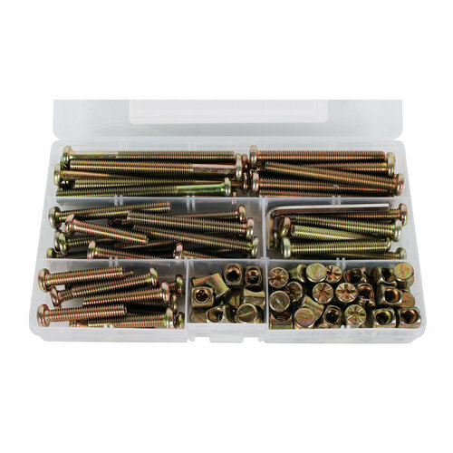 Набор винтов стяжных М6 35-80мм с круглыми гайками 110 предметов 2089₽