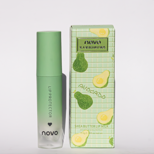 NOVO Увлажняющее восстанавливающее молочко для губ с маслом ши 4гр Авокадо 300₽