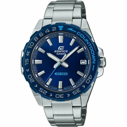 фото Наручные часы casio, серебряный, синий