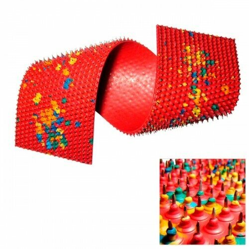 Массажный коврик ляпко аппликатор «Двойной» (шаг игл 6,2 мм, размер 105 х 460 мм) красный