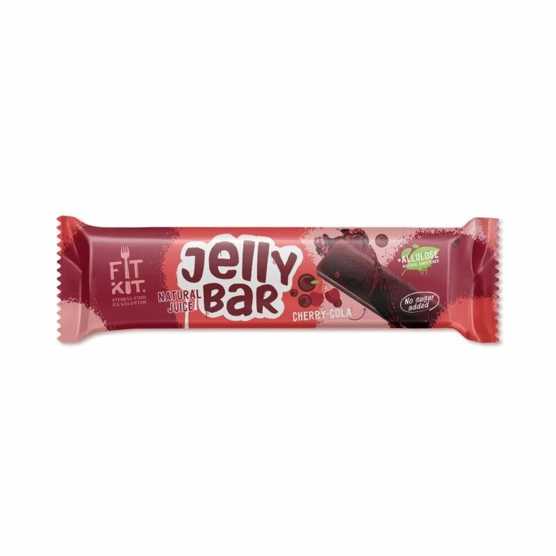 Мармеладный батончик FIT KIT "Jelly Bar" бecкaлopийный, без сахара 12 шт х 23 гр - фотография № 17