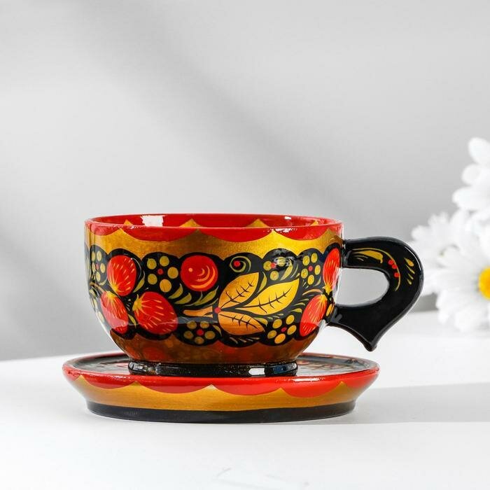 Чайная пара, хохлома