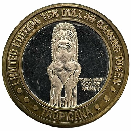 США, Лас Вегас игровой токен 10 долларов 1980 г. (Казино Тропикана - Идол Кала Нуи) ролики переключателя token tk1711 11t silver