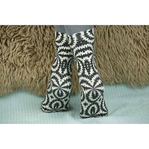 фото Носки шерстянки, размер 39/42, черный, белый