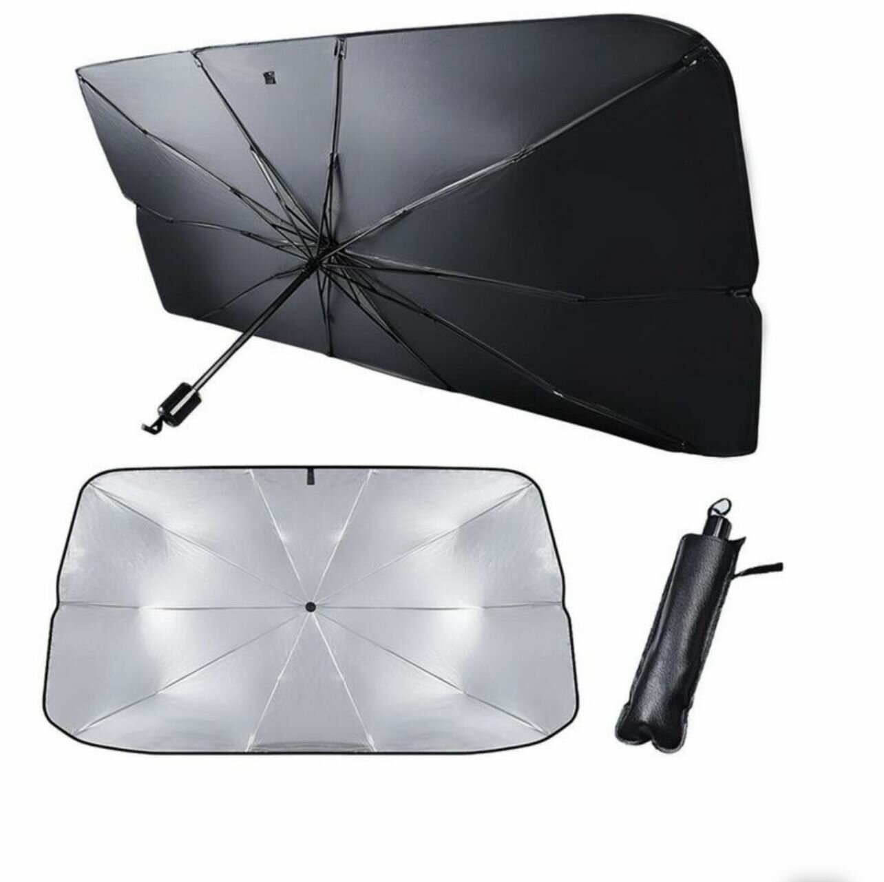 фото Солнцезащитный шторка-зонт на лобовое стекло