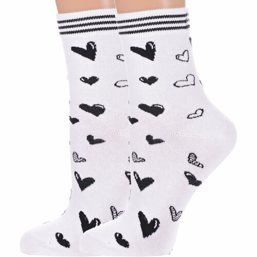 фото Носки красная ветка, 2 пары, размер 23-25, белый