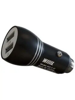 Автомобильное зарядное устройство Wiiix , 2xUSB, 2.4A, черный - фото №2