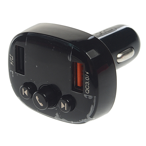 Устройство зарядное в прикуриватель с трансмиттером (bluetooth, hands free) черное XO