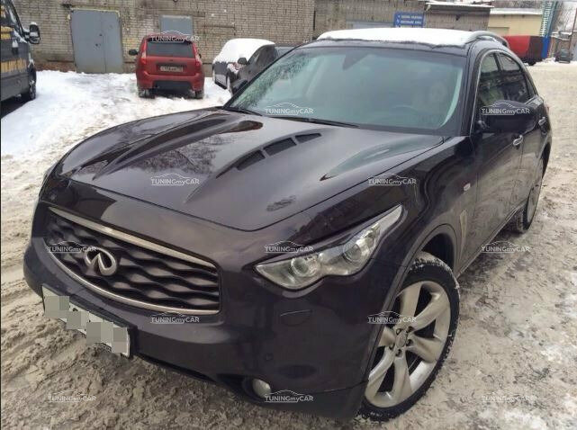 Накладки на фары (реснички) для Infiniti FX (QX 70, 2008 - 2013) — фото 3