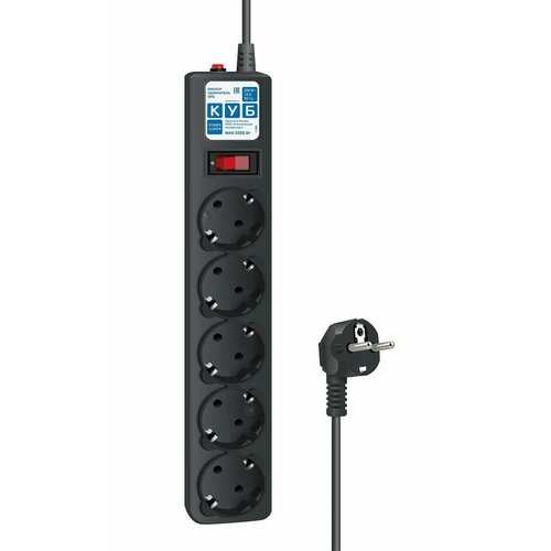 Сетевой фильтр Powercube SPG5-C3 3м (5 розеток) (коробка) черный