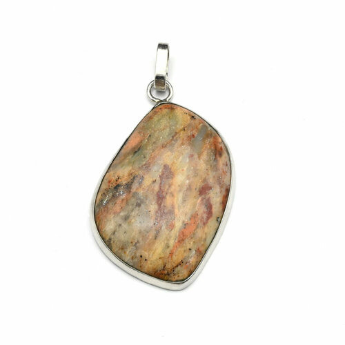 фото Подвеска, яшма, бежевый, красный кулон яшма грация, 31*28мм