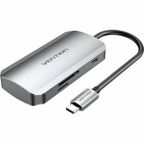 Мультифункциональный хаб Vention USB 3.1 M/USB 3.0 F x 3/USB Type C F/TF F/SD F (TNHHB) мультифункциональный хаб vention usb type c 5 в 1 cnbhb