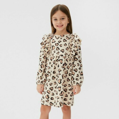 Платье детское KAFTAN Leo love, р. 34 (122-128 см) платье детское kaftan leo love размер 34 122 128 см