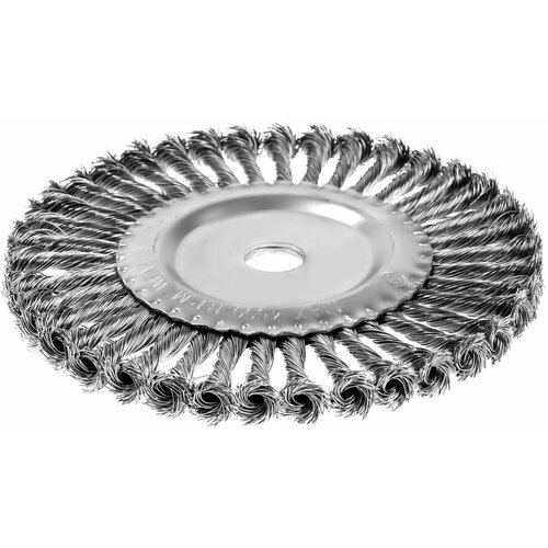 Щетка металлическая для УШМ крученая проволока плоская посадка 22 мм 200 мм 881₽