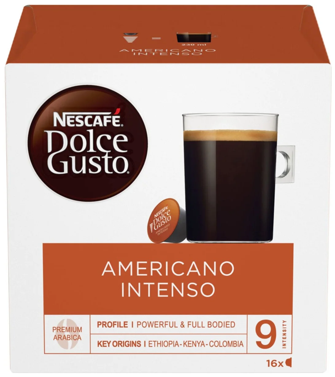 Кофе в капсулах Nescafe Dolce Gusto Americano Intenso, 16 капсул х 1 уп
