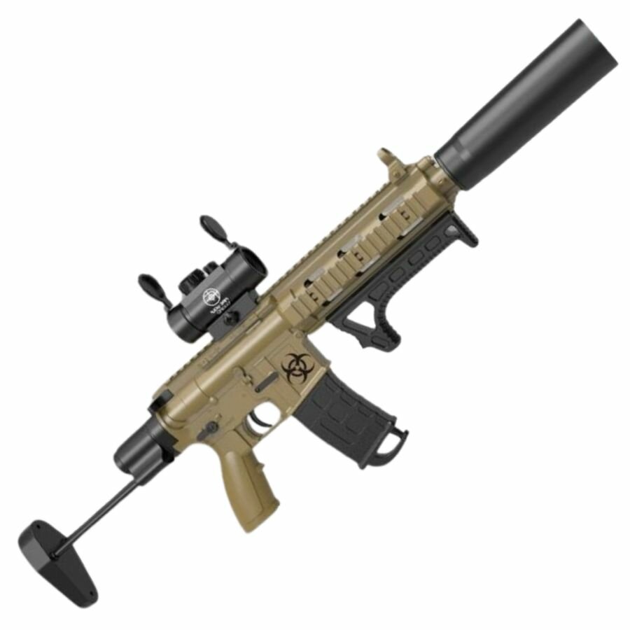 Автоматическое детское оружие M416 на орбизах дальность стрельбы 40 метров(игрушечный автомат) / Стреляет гидрогелевыми орбизами / патроны в подарок! — фото 1
