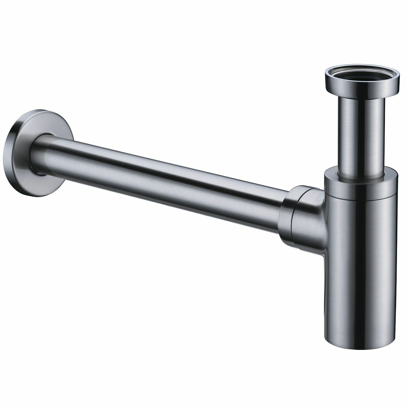 фото Сифон металлический для раковины "Groсenberg" круглый (никель, латунь)