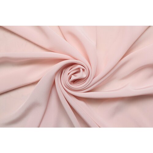Ткань Шёлк-крепдешин Armani бледно-розовый, ш136см, 0,5 м ткань бархат шёлковый бледно золотой с эффектом заломов италия