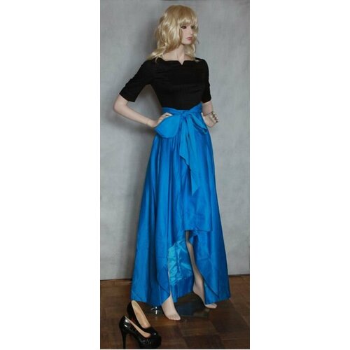 фото Платье размер 44, голубой, черный нет бренда