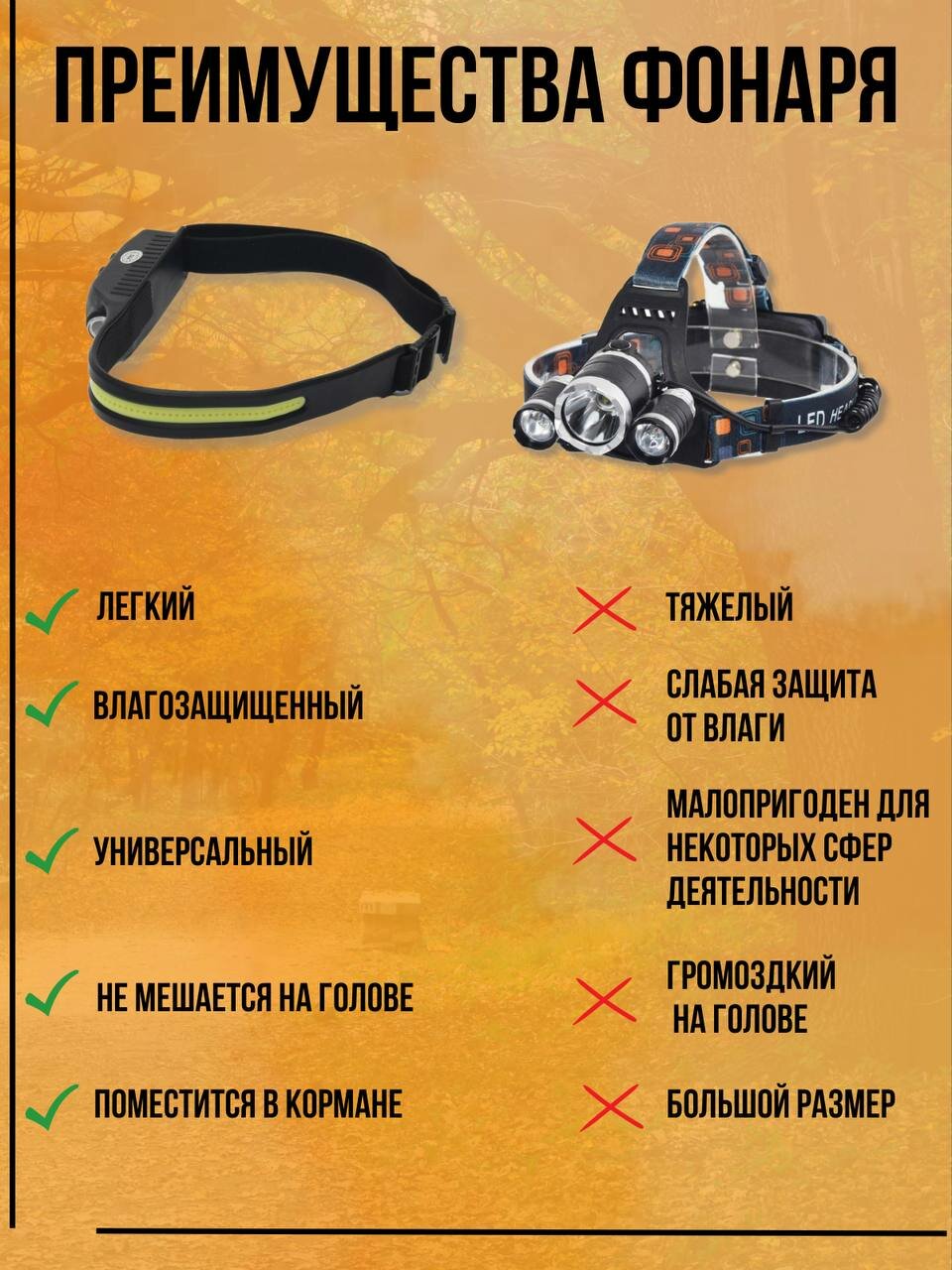 Налобный фонарь Head Flashlight H-157 ZMi - фото №11