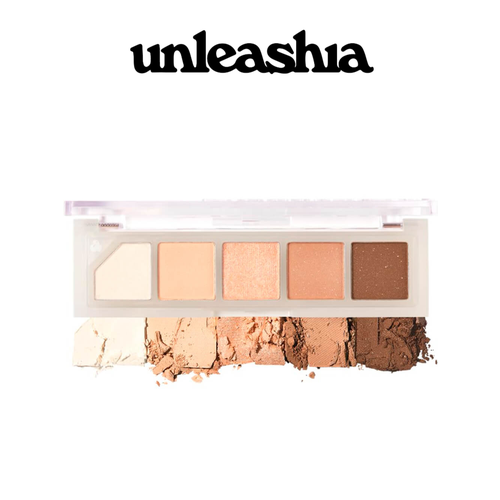 Компактная нюдовая палетка теней для век Unleashia Mood Shower Face Palette 03 Nude Shower