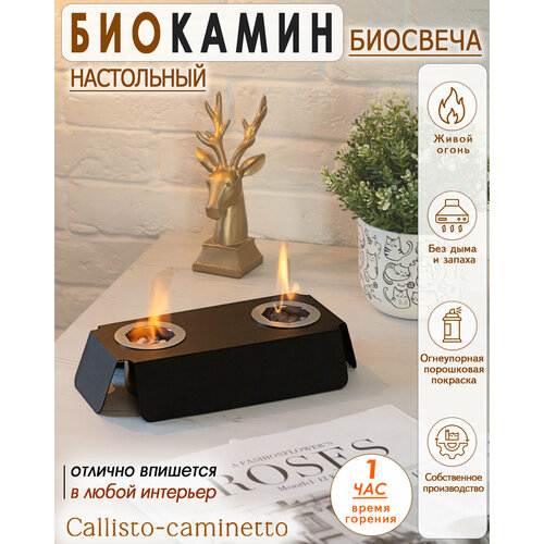Биокамин настольный Callisto-caminetto, биосвеча Агни С005.0А00