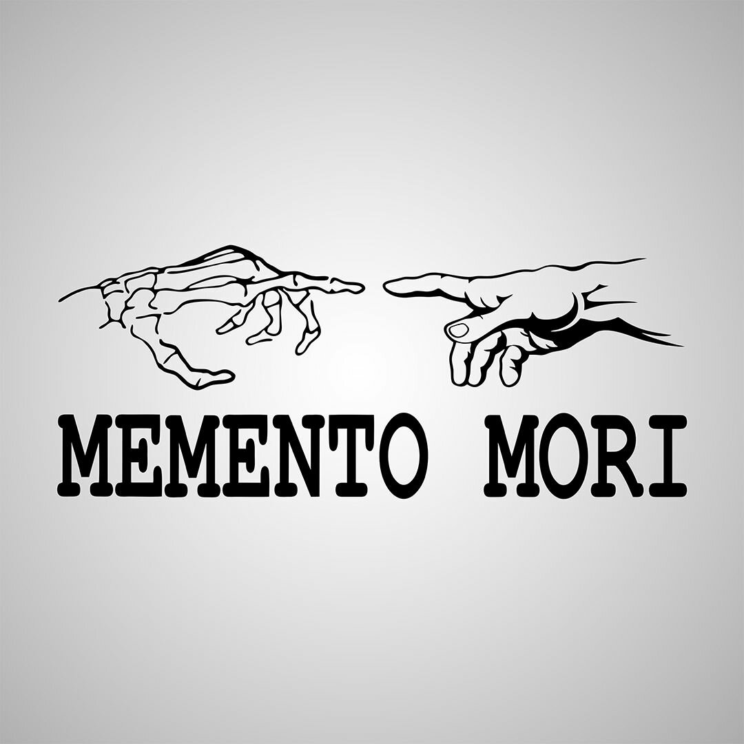 Наклейка Memento mori, черная