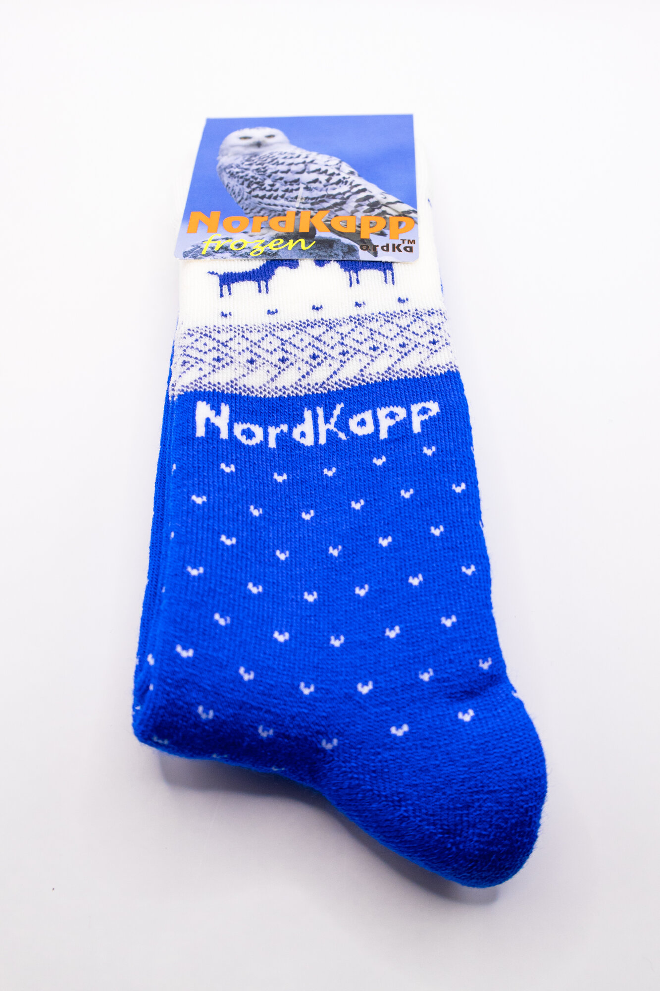 Носки NordKapp Зимние узоры, размер 36-38, синий
