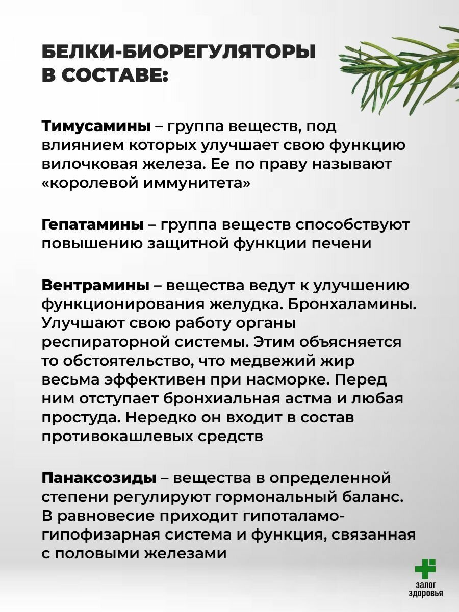 Изображение Медвежий жир 100% натуральный продукт Алтайские охотничьи угодья стекло, 100 мл