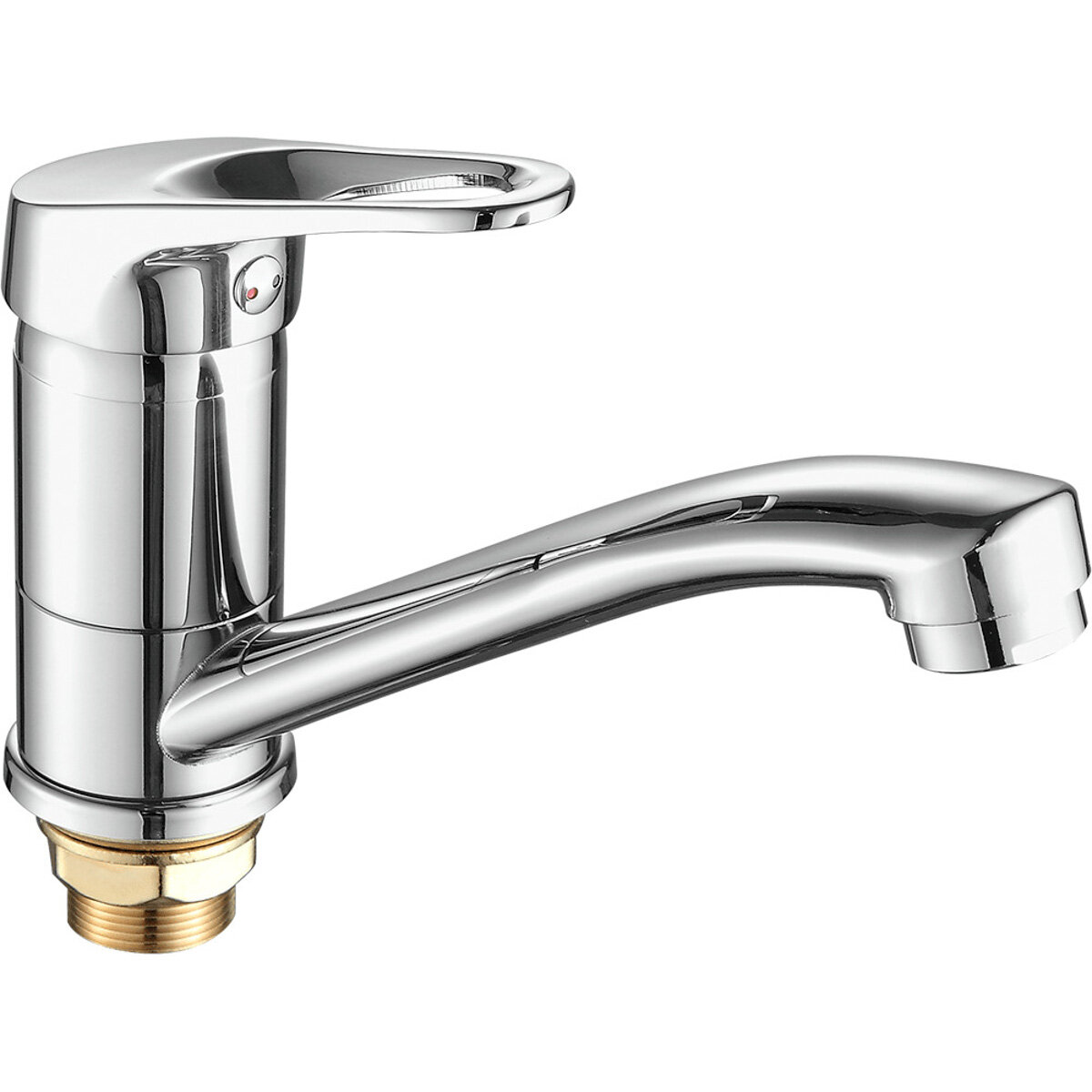 Смеситель для кухни Fashun A4513-2, поворотный излив, однорычажный, хром