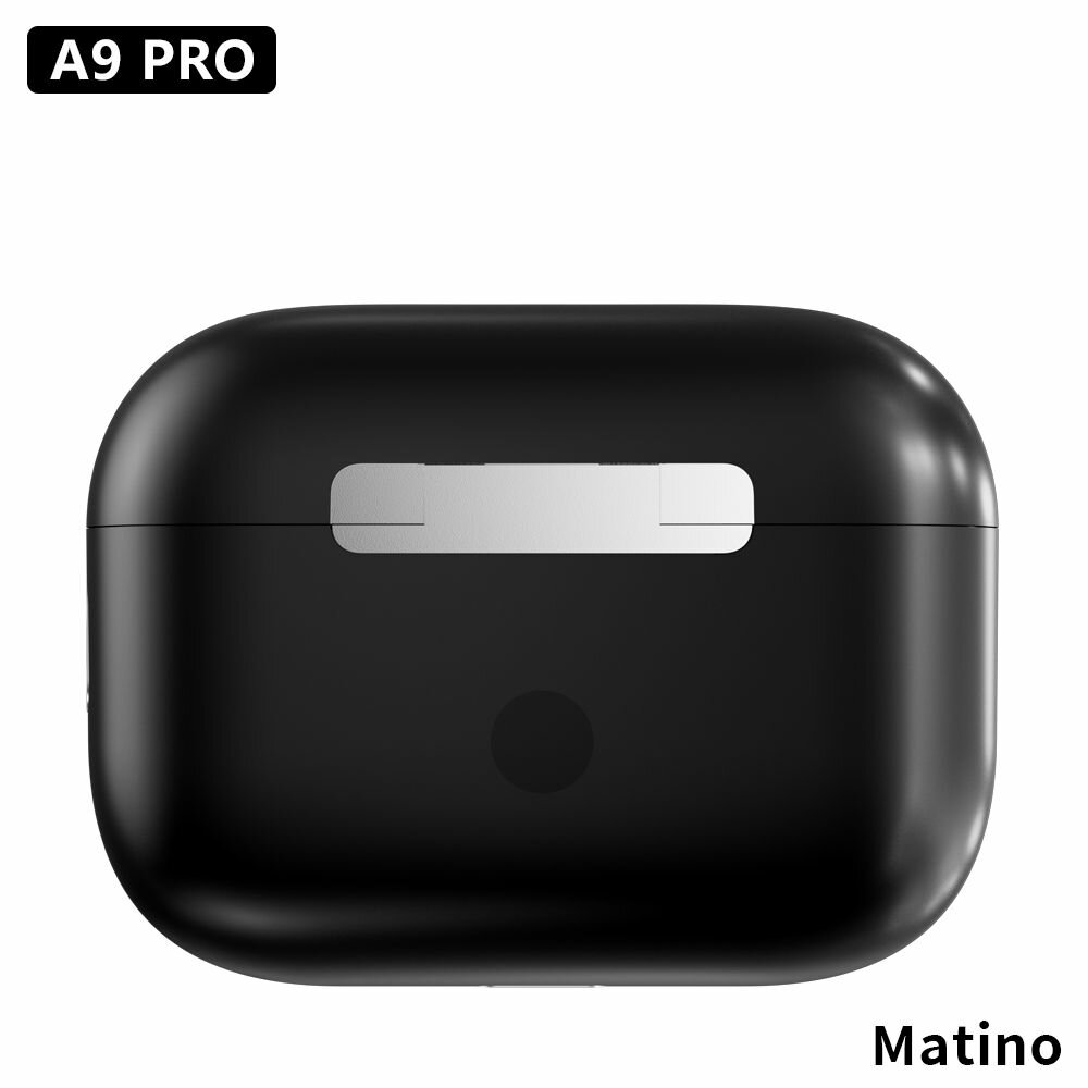Наушники беспроводные A9 PRO, микрофоном, шумоподавлением, интеллектуальный сенсорные экран, наушники для iOS/Android с экраном, черные — фото 1
