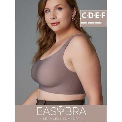 фото Бюстгальтер большие размеры, размер 3xl, кофе easy bra
